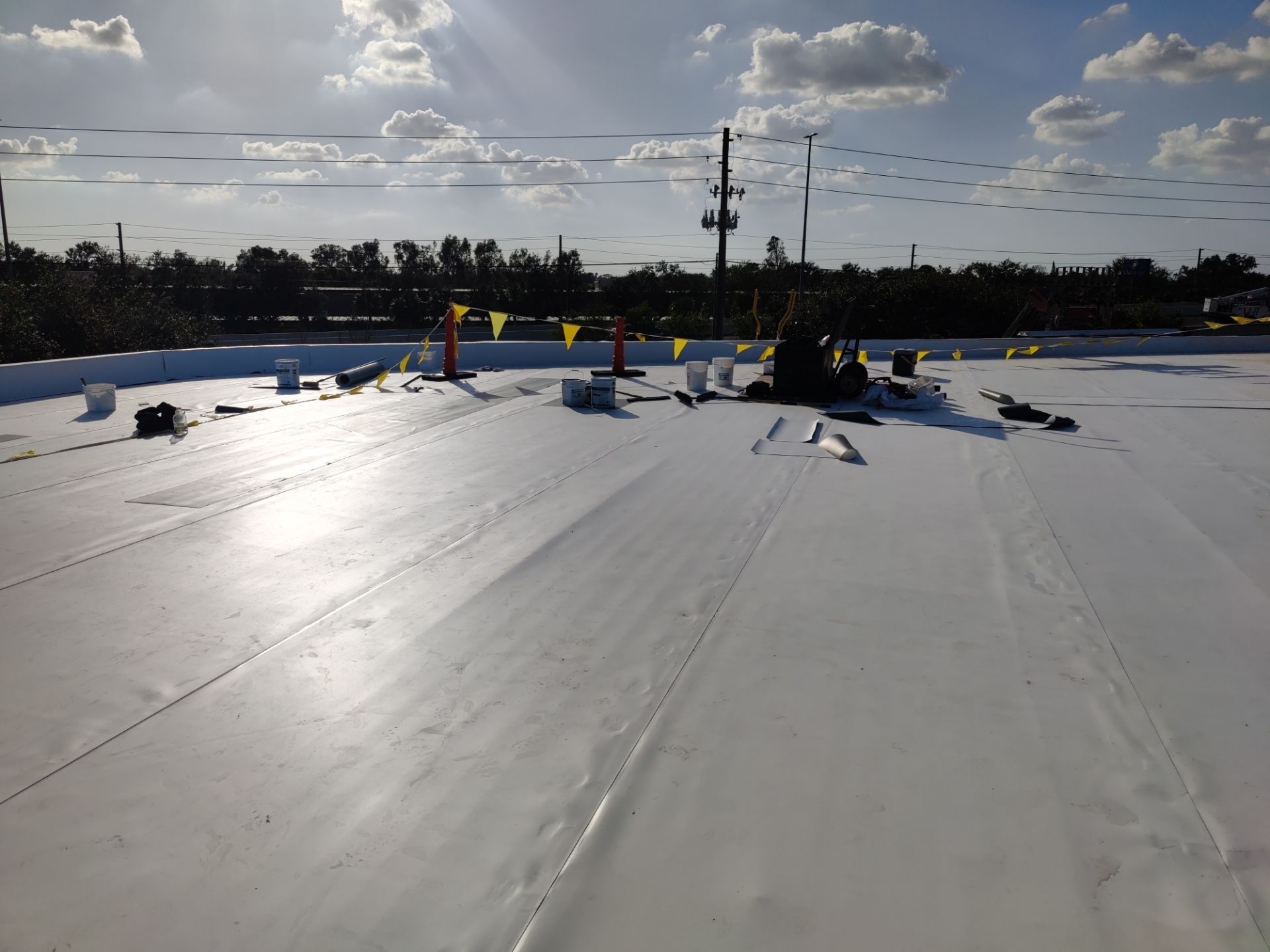 Commercial Business TPO roof replacement