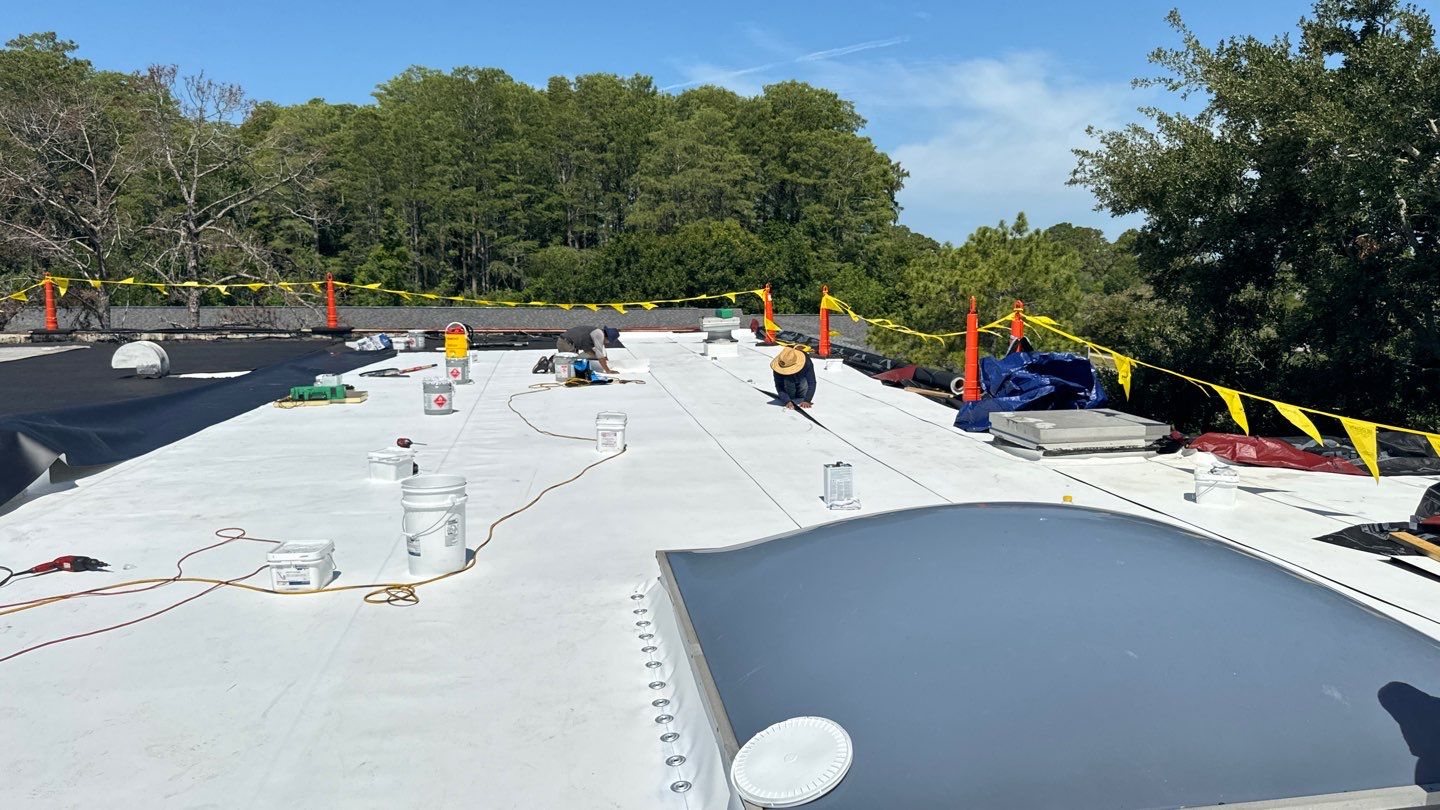 Commercial TPO Flat Roof Installation